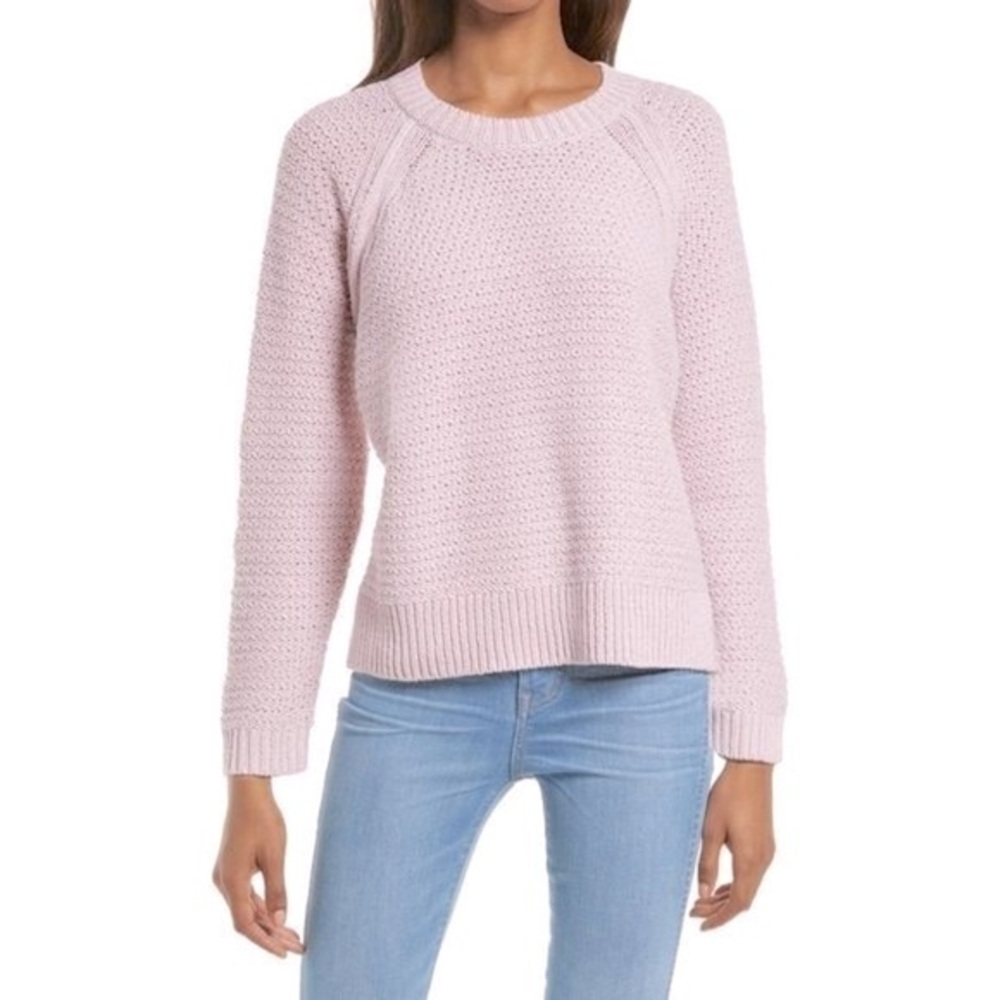 Madewell Open-Stitch Hopedale Pullover Sweater Classic Lilac Medium